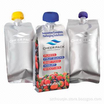 Small size VMPET liquid packaging pouch bag with spout top